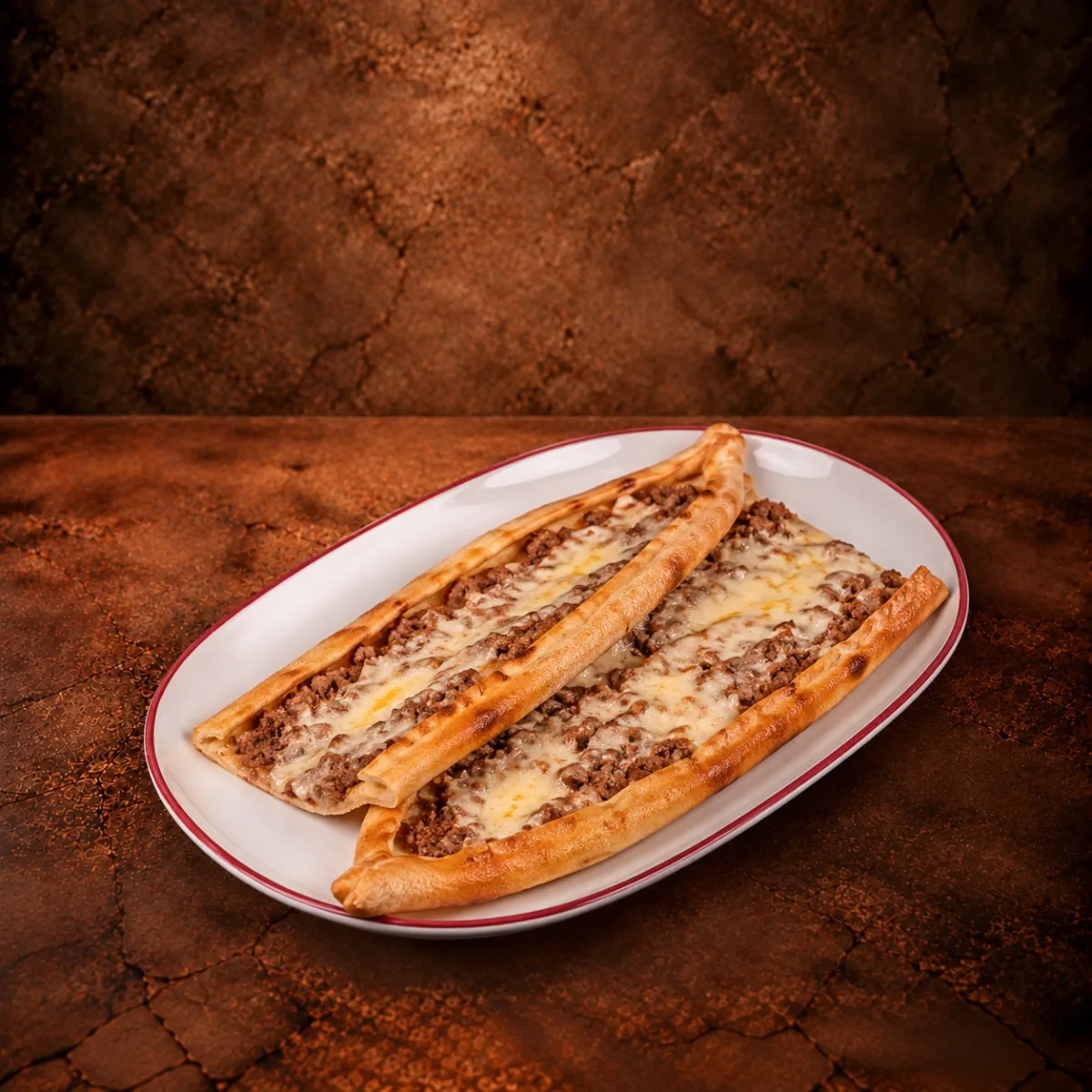 Açık Kıymalı Kaşarlı Pide